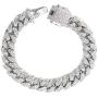 Halukakah Diamond Cuban Link Chain for Women Girl 13.5MM 18k Real Gold Plated/Platinum White Gold Finish Iced Out Choker Necklace Bracelet,Full Cz Diamond Cut Prong Set,with Giftbox