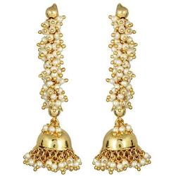 Antique Traditional Indian Polki Jhumka/Earring Bollywood Wedding Jewelry for Women.