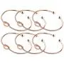 ANBALA Love Knot Bangle Bracelet Bridesmaid Gifts Bracelets, Tie The Knot Cuff Bangle Stretch Bracelet for Bridesmaid, Rose Gold Tone, Set of 3 4 5 6 7 8