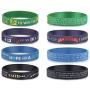 Rinspyre Set of 4 Silicone Motivational Bible Verse Bracelets Philippians 4:13 Christian Religious Jewelry Gift for Men Women