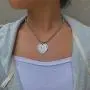 SkyFly IGirl Necklace I Girl Pendant Stainless Steel Chunky Ball Chain Heart Necklace Alternative Jewelry Cool and Cute Streetwear Accessory Y2k Jewelry for Girl Women