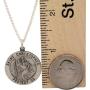 All Patron Saints Round Antiqued St. Christopher Necklace Medal Solid 925 Sterling Silver with Jewelry Gift Box - Can Be Personalized with Custom Engraving