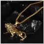 Heavstjer Punk Stainless Steel Animal Lion Pendant Necklace