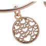 Inspirational Stackable XO Heart Filigree Charm Bangle Bracelet, 14K Rose Gold,Adjustable Expandable
