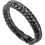 murtoo Mens Bracelet leather and Steel, Stainless Steel Chain and Leather Bracelets for Men