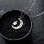Fomissky Cremation Jewelry Urn Necklaces for Ashes for Women Men, Stainless Steel Keepsake Ashes Necklace Mini Urns for Human Pet Ashes Memorial Gifts