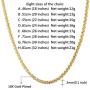 U7 2mm/3mm/6mm/7mm Box Chain Stainless Steel, 18K Gold Plated Flat/Square/Round Rolo Chain Necklace Bracelet Set, Length 18''-32''