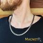 MagnetRX® Titanium Magnetic Therapy Necklace - Natural Pain Relief for Neck Arthritis, Back, Shoulder Pain, Headache and Migraine Relief Magnetic Necklace (Silver, 21.5 Inches)