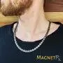 MagnetRX® Titanium Magnetic Therapy Necklace - Natural Pain Relief for Neck Arthritis, Back, Shoulder Pain, Headache and Migraine Relief Magnetic Necklace (Silver, 21.5 Inches)