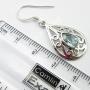 SilverStarJewel Solid Sterling Silver Blue Topaz Celtic Dangling Earrings 1.5''