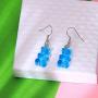 Twinkling Gummy Bear Earrings Necklace Set Multicolor Cartoon Resin Bears Bib Tassel Pendant Necklace Jewelry for Women Girls