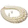 Faux Big White Pearl 3 Layer Chunky Necklace and Earrings Bib Costume Jewelry Set Faux Big White Pearl 3 Layer Chunky Necklace and Earrings Bib Costume Jewelry Set