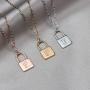 MEMGIFT 18K Real Gold Dainty Initial Lock Necklace Cute Simple Minimalist Personalized Jewelry Letter Engraved for Girlfriend Wife Mom Daughter Best Friend Sister Fiancee