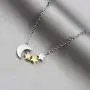 Joycuff Moon and Stars Necklaces for Girlfriend Wife Daughter Mom Best Friend Silver Gold Rose Gold Plated Cute Charm Pendant Dainty Delicate Fashion Handmade Trendy Crescent Moon Jewelry