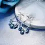 Sllaiss Blue Teardrop Dangle Earrings S925 Bow Earrings for Women with Swarovski Crystals Drop Earrings Stylish Jewelry Gifts Sllaiss Blue Teardrop Dangle Earrings S925 Bow Earrings for Women with Swarovski Crystals Drop Earrings Stylish Jewelry Gifts