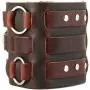 HZMAN Mens Alloy Ring Genuine Leather Bracelet Bangle Cuff Silver Tone Adjustable HZMAN Mens Alloy Ring Genuine Leather Bracelet Bangle Cuff Silver Tone Adjustable