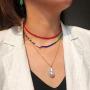 YBMYCM Rainbow Bead Necklace - Boho Tiny Beaded Choker Necklace Jewelry Gifts for Women