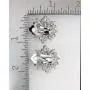 Faship Gorgeous Crystal Rhinestone Floral Clip On Earrings