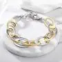 CIUNOFOR CZ Bracelet for Women Girls Wide Cuban Curb Link Bracelet Italian Style Oval Bracelet Silver Rose Gold Plated Adjustable Stainless Steel Chain with Round Disc Charm CIUNOFOR CZ Bracelet for Women Girls Wide Cuban Curb Link Bracelet Italian Style Oval Bracelet Silver Rose Gold Plated Adjustable Stainless Steel Chain with Round Disc Charm