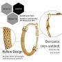 Stainless Steel Hoop Earrings For Women, Minimalist And Chic Jewelry, Black/18K Real Gold Plated, Round Hoops Earrings Hypoallergenic, Size:30mm/40mm/60mm/80mm, Come Gift Box
