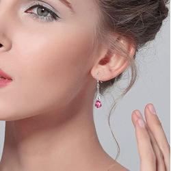 EVER FAITH 925 Sterling Silver Gift Jewelry For Women CZ Elegant Teardrop Chandelier Hook Dangle Earrings