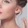 EVER FAITH 925 Sterling Silver Gift Jewelry For Women CZ Elegant Teardrop Chandelier Hook Dangle Earrings
