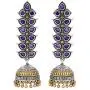 Aheli Dangle Drop Jhumki Oxidized Earrings Encrusted with Faux Stone Ethnic Tribal Gypsy Bohemian Jewelry for Women Aheli Dangle Drop Jhumki Oxidized Earrings Encrusted with Faux Stone Ethnic Tribal Gypsy Bohemian Jewelry for Women