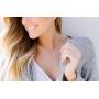 HONEYCAT Solo Tiny Crystal Bezel Necklace in Gold, Rose Gold, or Silver | Minimalist, Delicate Jewelry