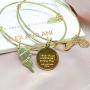 Alex and ANI Disney Parks The Incredibles Elastigirl Incredible Mom - Set of 2 Bangles - Inspirational Quote - Charm Bracelet Jewelry Gift (Gold Finish)