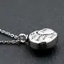 CLY Jewelry Urn Necklace for Ashes Fashion Carved Moon Shape Memorial Keepsake Always On My Mind for Men Women Male Black Painted