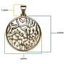 Shema Full Prayer Pendant Necklace, Solid .925 Sterling Silver & Gold Plated