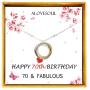 ALoveSoul 70th Birthday Gifts for Women - Sterling Silver Seven Circle intertwined Necklace for Her 7 Decade Jewelry 70 Years Old Presents
