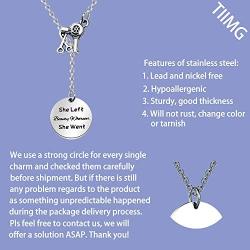 TIIMG Hairdresser Necklace She Left Beauty Whenever She Went Hairdresser Graduation Gifts Hair Stylist Jewelry