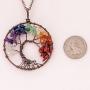 Luvalti Tree of Life - Gemstone Chakra Jewelry Colorful Bronze Chain Necklace