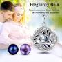 AEONSLOVE Harmony Necklace Pregnancy, Evil Eye Harmony Ball Locket Music Angel Chime Caller Bell 20mm Wishing Balls Bola Necklaces Best Jewellery Pregnancy Gifts for Mom Baby Shower Pregnant Women