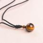 Nicestone Natural Stone Healing Crystal Pendant Necklace Black Rope Chain for Women Men……