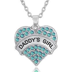 Daddys Girl Love Heart Pendant Necklace for Girls and Teens