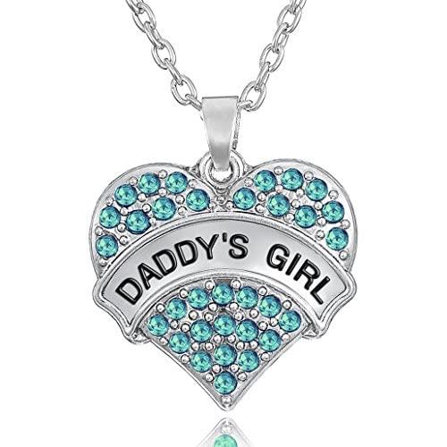 Daddys Girl Love Heart Pendant Necklace for Girls and Teens