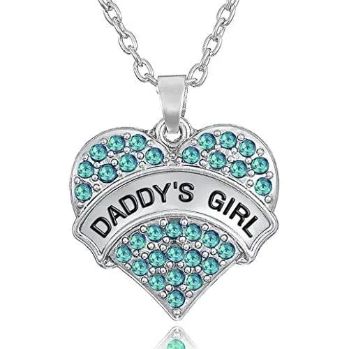 Daddys Girl Love Heart Pendant Necklace for Girls and Teens Daddys Girl Love Heart Pendant Necklace for Girls and Teens