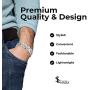 Elegant Mens Double Magnet Wide Titanium Magnetic Therapy Bracelet Pain Relief for Arthritis and Carpal Tunnel (Silver)