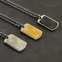 555Jewelry Mens Stainless Steel Fingerprint Rectangle Tag Chain Pendant Necklace 555Jewelry Mens Stainless Steel Fingerprint Rectangle Tag Chain Pendant Necklace