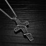 kelistom Punk Snake Pendant Stainless Steel Necklace for Men Women, Gothic Jewelry 22” Rope Chain Necklace