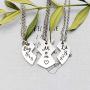 RAMESON Family Jewelry Gift Big Middle Sister Little Sis Mom Set of 3 Sisters Charm Jewelry Pendant Puzzles Necklace for Women Mother Sisters Daughter Gifts