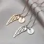 Joycuff Rose Gold Angel Wing Necklace Memorial Gifts for Loss of Loved One Mom Dad Daughter Sister Husband Grandpa Grandma Best Friend Initial Charm Personalized Jewelry