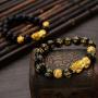 Ddgdxc Feng Shui Wealth Bracelet, Pi Xiu Obsidian Bracelet for Women Men, Good Luck Dragon Bracelet Attract Wealth Money Feng Shui Jewelry