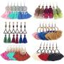 Pollenzic 18 Pairs Bohemian Tassel Earrings Set Colorful Long Layered Dangle Tassel Earrings，For Women Girls Valentine Birthday Party Gift Statement Earrings