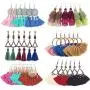 Pollenzic 18 Pairs Bohemian Tassel Earrings Set Colorful Long Layered Dangle Tassel Earrings，For Women Girls Valentine Birthday Party Gift Statement Earrings