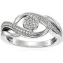 Sterling Silver Diamond Ring Size 7, Earrings, and Pendant Necklace Jewelry Set (1/8 cttw, J-K Color, I2-I3 Clarity)