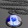 Wolf Charm Necklace Glowing Eyes Halloween Chain Pendant Unique Gifts