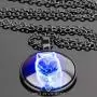 Wolf Charm Necklace Glowing Eyes Halloween Chain Pendant Unique Gifts Wolf Charm Necklace Glowing Eyes Halloween Chain Pendant Unique Gifts